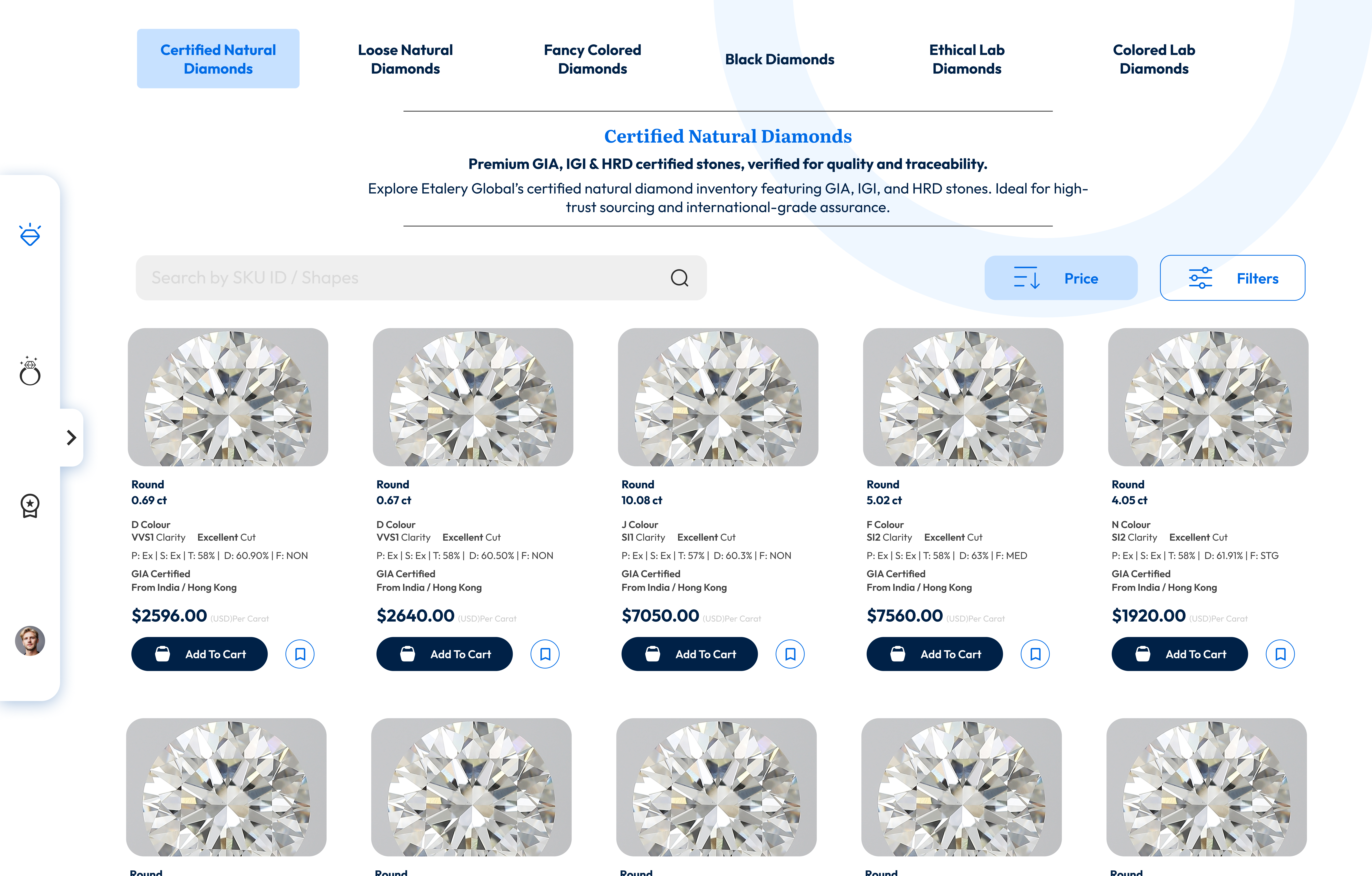 Diamond inventory